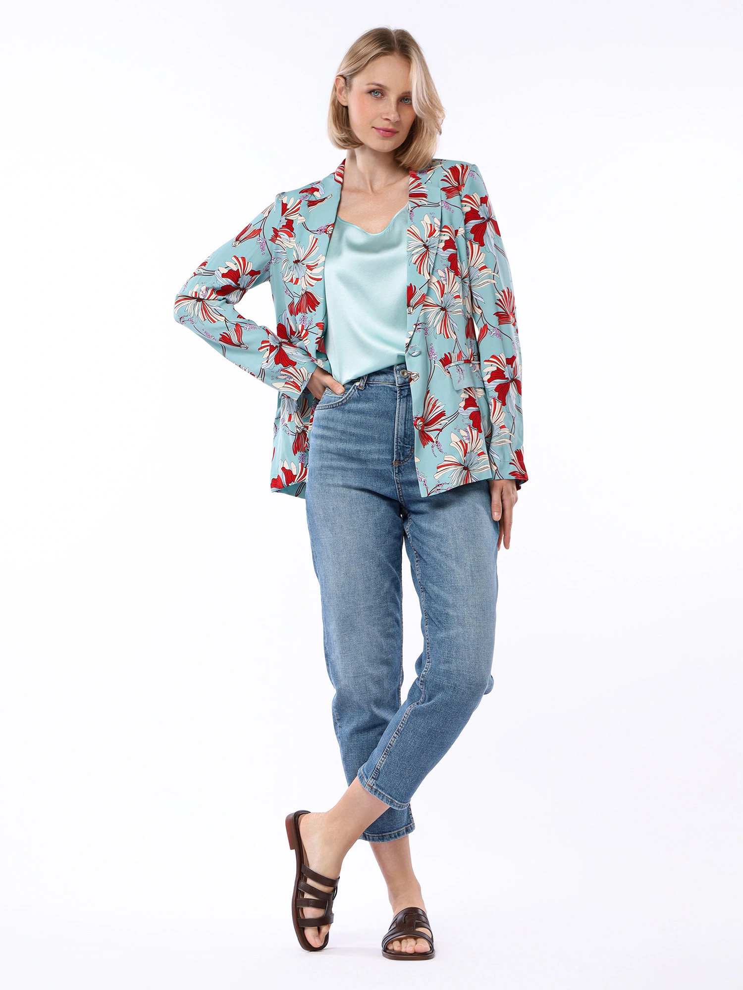 Жакет из вискозы с принтом